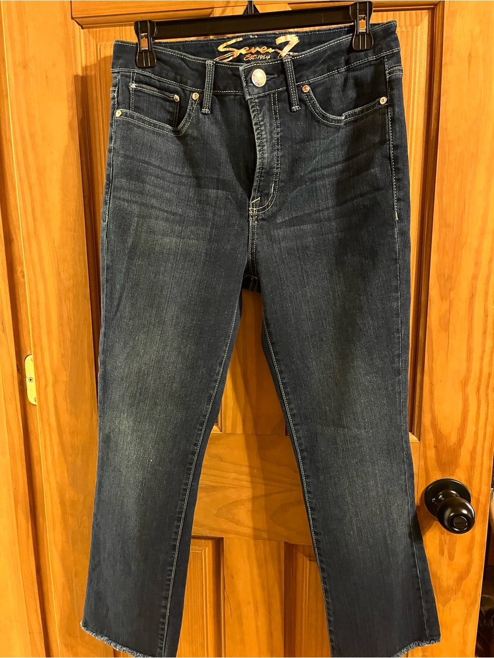 Seven7  Women’s Slim Straight Jeans in Indigo Wash